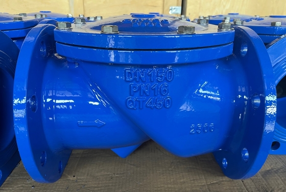 45 Degree Rubber Seat Cast Iron Check Valve