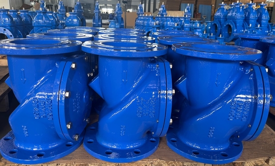 45 Degree Rubber Seat Cast Iron Check Valve