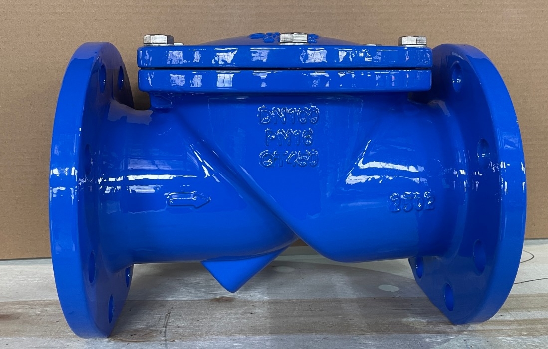 45 Degree Rubber Seat Cast Iron Check Valve